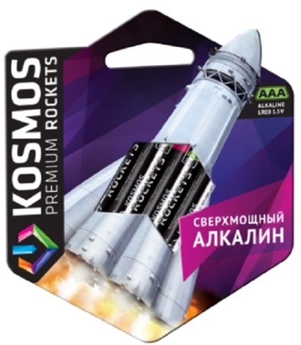Элемент питания Космос LR6 KOSMOS premium ROCKETS (блист. 4 шт) AA алкалиновая (батарейка) картинка 